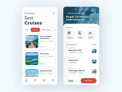 Sea Cruises App Design
