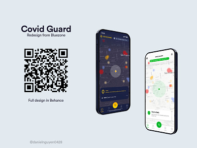 Covid Guard - Contact detection / Bluezone Redesign app bluezone covid-19 design ios iphone x mobile ui