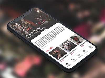 Helen Store - Flower Shop UI Concept clean flower ios mobile pink soft