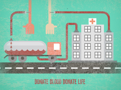 Donate Blood Donate Life blood donation hospital illustration truck
