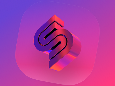 Superchart 3D logo 3d chart music ui