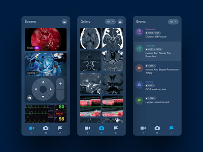 Surgical app sidebar gallery media medical smart streams surgery surgical ui video