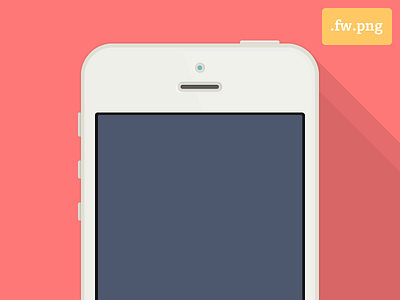 Flat iPhone 5 Adobe Fireworks Template adobe clean fireworks flat freebie ios7 iphone long mockup shadow simple template