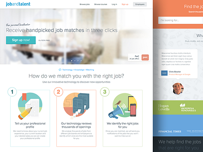 Jobandtalent Landing Page with cool CSS3 animations