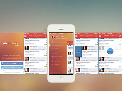 iOS 7 Santander referral platform app