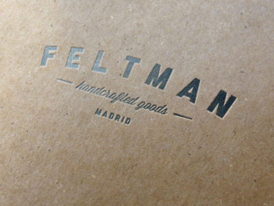Feltman Logo brand design feltman goods handcrafted logo madrid