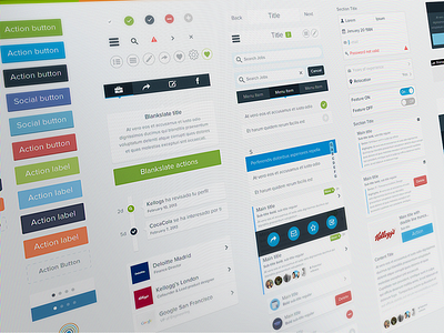 Mobile Interface Assets | UI kit assets buttons forms icons interface kit mobile states ui