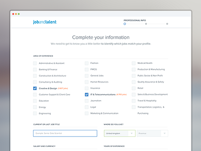 Signup funnel redesign