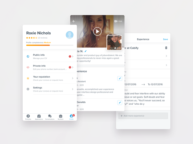 Edit Profile Redesign by Jaime de Ascanio on Dribbble