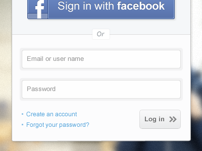 Facebook Connect and Sign-in create account email facebook modal box password sign in signin