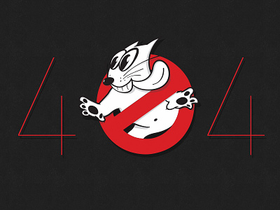 404 Catbusters 404 cat cat busters dark ghostbusters illustration kote pagenotfound