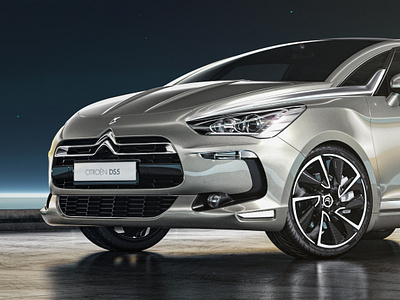 Citroen-DS5 3d 3dsmax automotive cgi citroen design details gpu night rendering vray