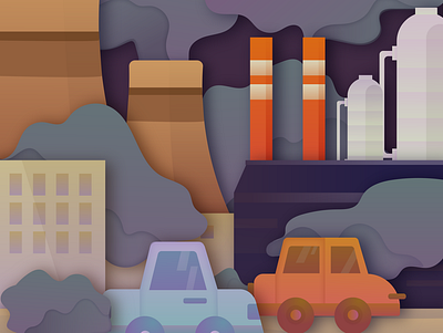 Air Pollution 1 city city illustration digital art environment environmentalism graphic design illustration science science illustration