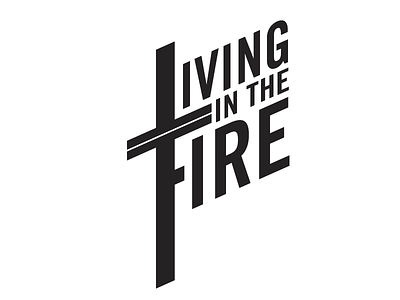 Living In The Fire book cover cross logo