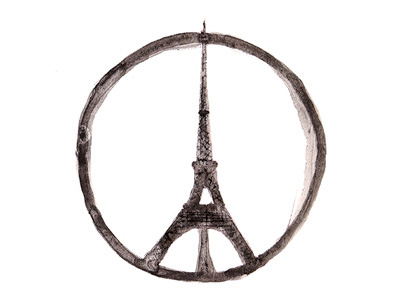 Water color Eiffel Tower peace sign eiffel eiffel tower france peace sign tower