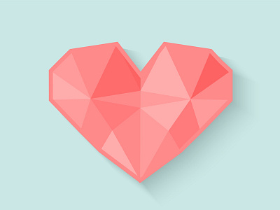 Valentines day Polygon Heart day heart polygon valentines