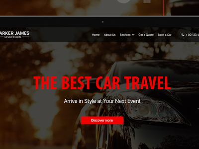 Parker James Chauffeurs ui ux web design