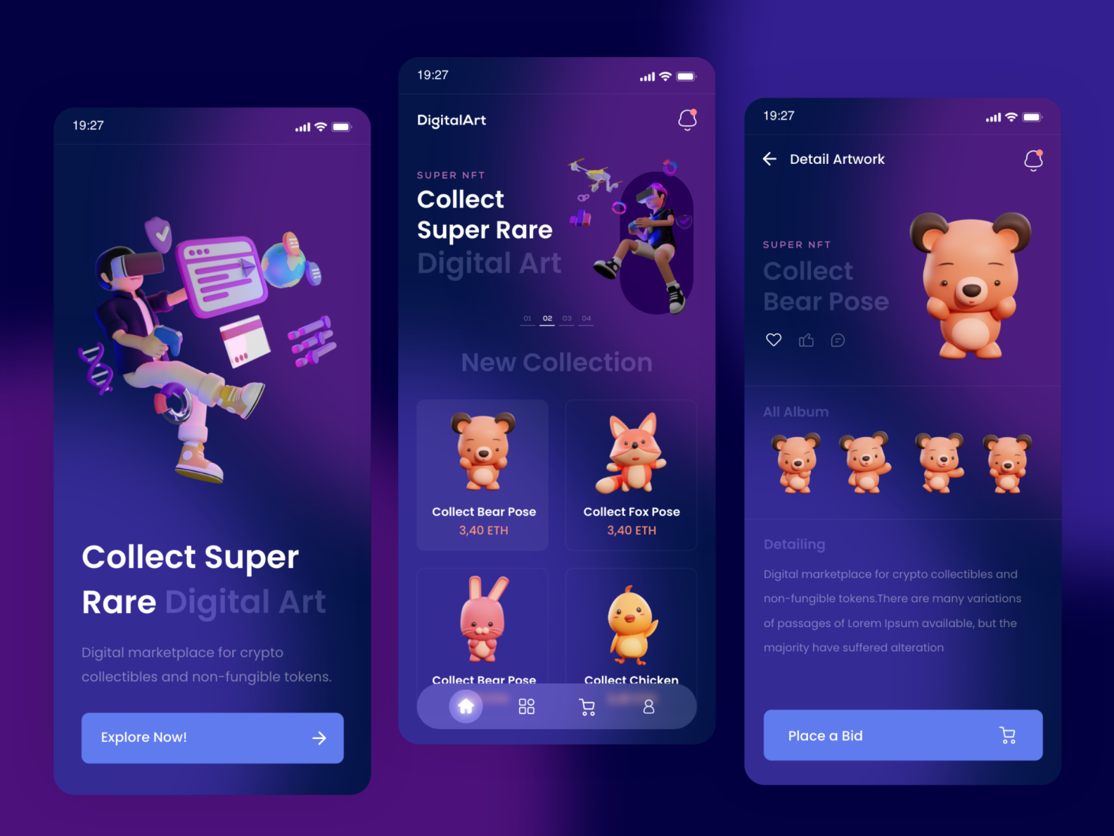 Nft & Metaverse UI & UX Mobile App Design by Semih SARAL on Dribbble