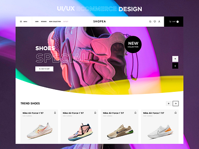 Shoes UI/UX Ecommerce Design branding design mobile design ui ui design web design