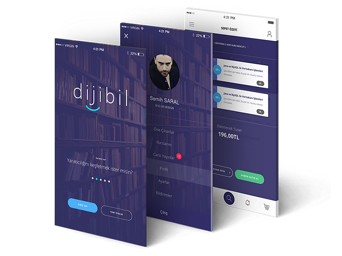 Mobile ui ux online course project by semih saral on dribbble