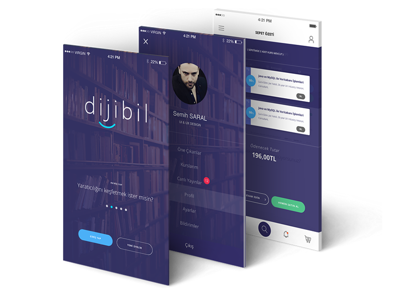 Mobile UI UX Online Course Project by Semih SARAL on Dribbble