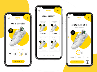 Adidas E-Commerce Cart - Shop Mobile UI