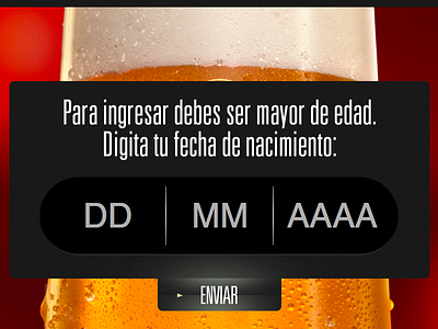 Age control beer css form html js rwd