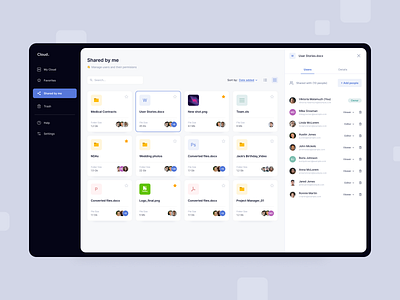 Cloud Storage Design cloud cloud storage dasdboard storage ui ux