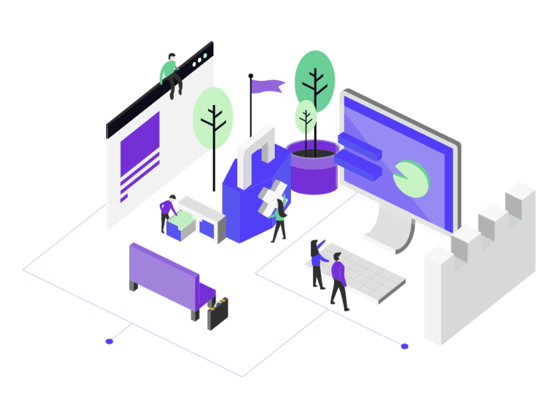 Datasquare Illustration by Miew 3d animation brand branding flat graphic illustration interaction minimal motion uiux website
