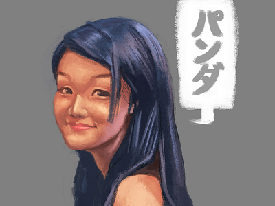 パンダだ! asian drawing girl illustration japan loembet manga sketch