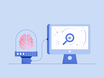 Artificial Intelligence artificial intelligence brain digital flat future graphic illustration intelligence result search smart vector