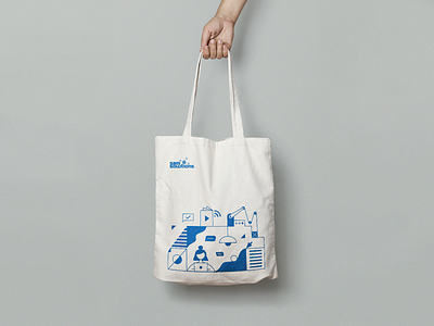 Shopping bag for Sam Solutions bag cotton eco everyday graphic natural organic print shopper shopping shopping bag vector