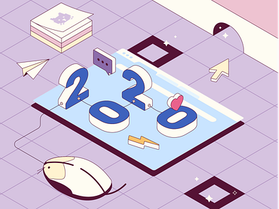 2020 2020 flat flat illustration graphic graphic design illustraion mouse screen smart vector