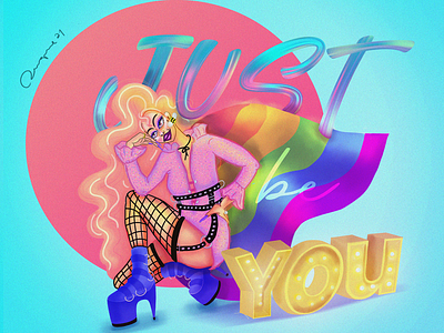 Just BE YOU! art design illustration pride