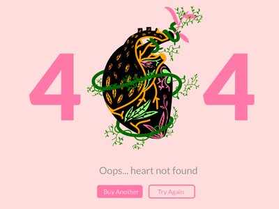 Error404 design error404 heart illustration pink ui