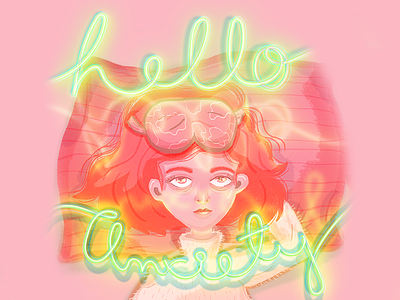 Hello, Anxiety art design digitalart illustration