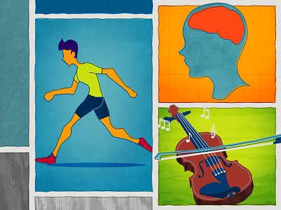 Education Style Frame 03 after effects animation education illustrations music sports style frames