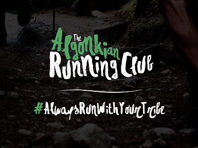 The Algonkian Running Club Logo branding hashtag identity logo logotype runner running shoe