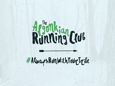 The Algonkian Running Club Logo (Delivery) arrow branding club identity logo run running shoe