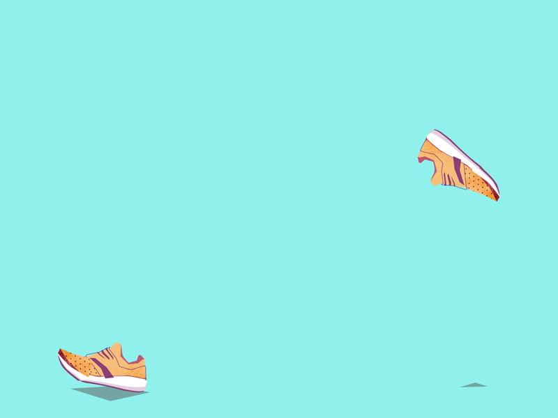 Running Shoes - Loop ae after effects animation fitness loop running shoes