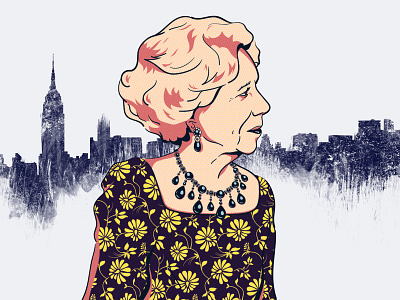 Brooke Astor Thumbnail illustration illustrator new york city nyc photoshop skyline