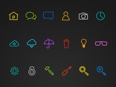 Line Play Vector Icons