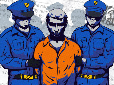 Arrested - Face Fix arrest illustration illustrator photoshop police
