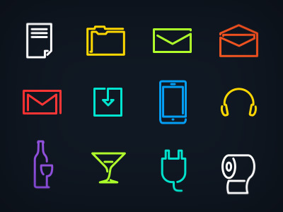 Neon Glyph Icons Update