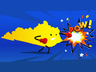 Kentucky Knockout illustration illustrator kentucky photoshop pow punch