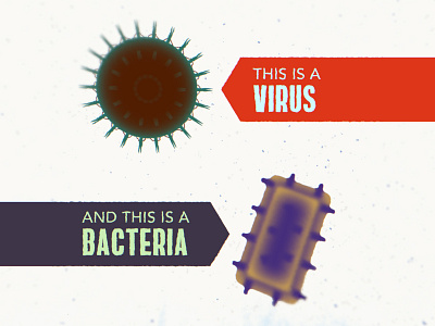 Virus VS Bacteria after effects animation bacteria flu infographic sick style frames virus
