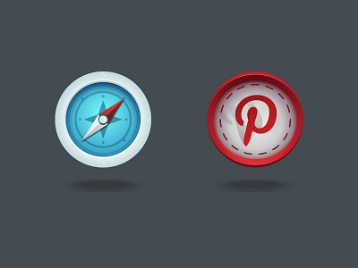 Website & Pinterest Social Media Icon icon pinterest social media vector web website