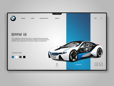 BMW Landing page design concept