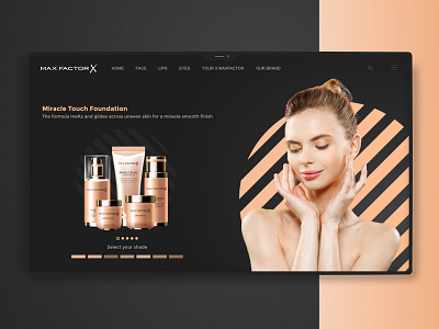 Maxfactor X landing page design concept concept landing page landing page concept ux web website