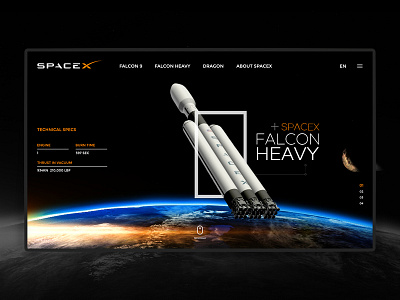 Spacex landing page design concept